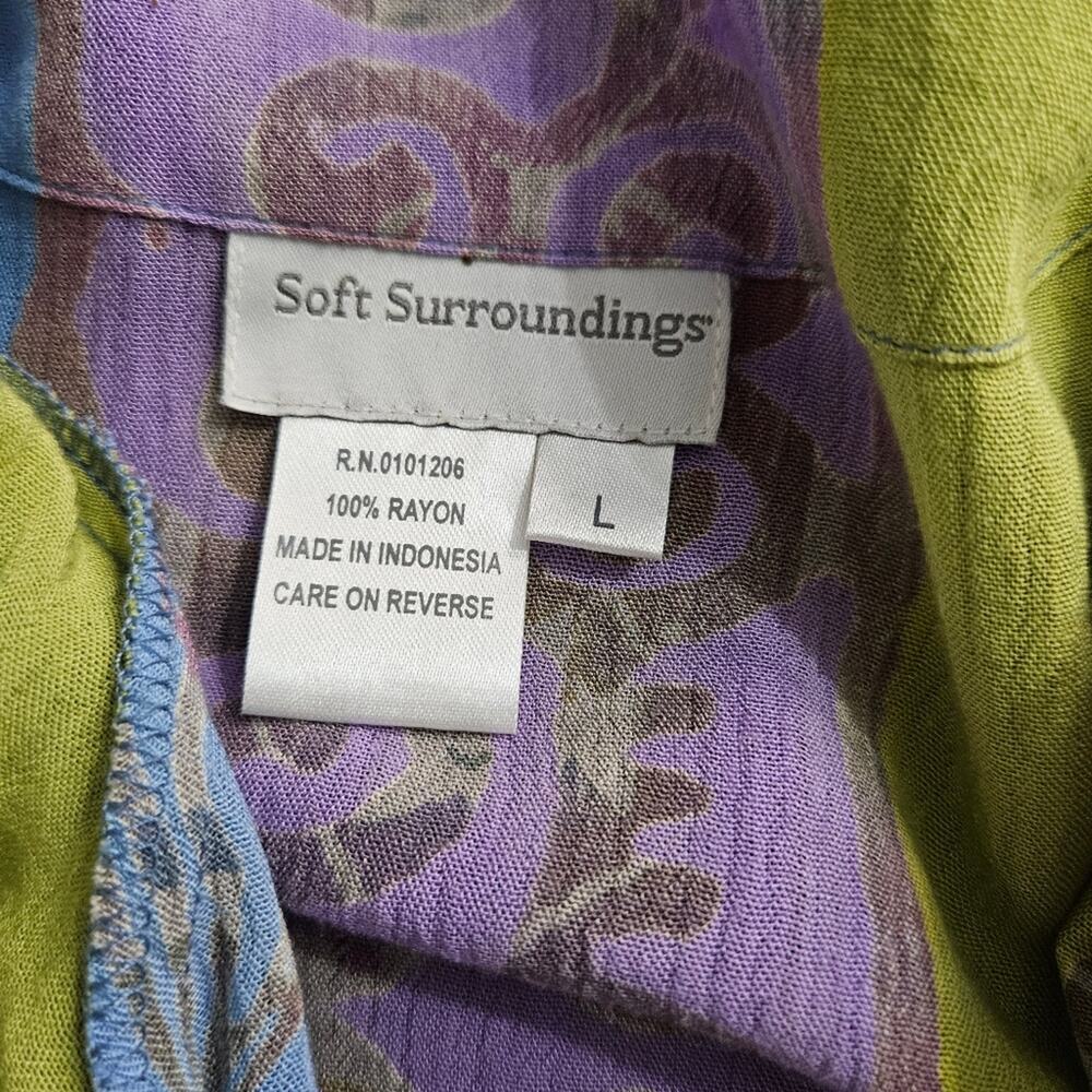 Soft Surroundings Cardigan Womens Large Kimono Colorful Boho Gypsy Hippie Cardi - Picture 10 of 15
